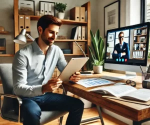 Professionnels en train de résoudre des litiges par négociation
