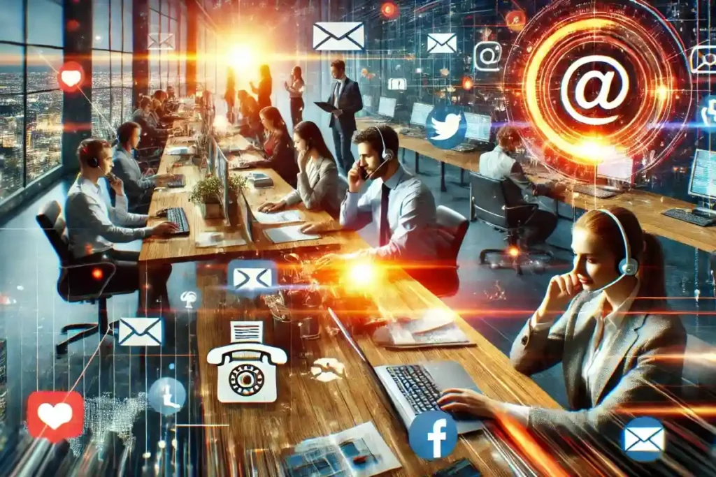 Utilisation de plusieurs canaux de communication en entreprise