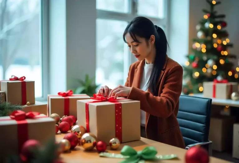 Préparation cadeaux de fin d'année pour ses clients