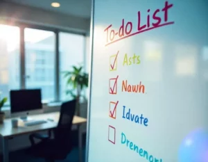 To-do-list sur tableau blanc