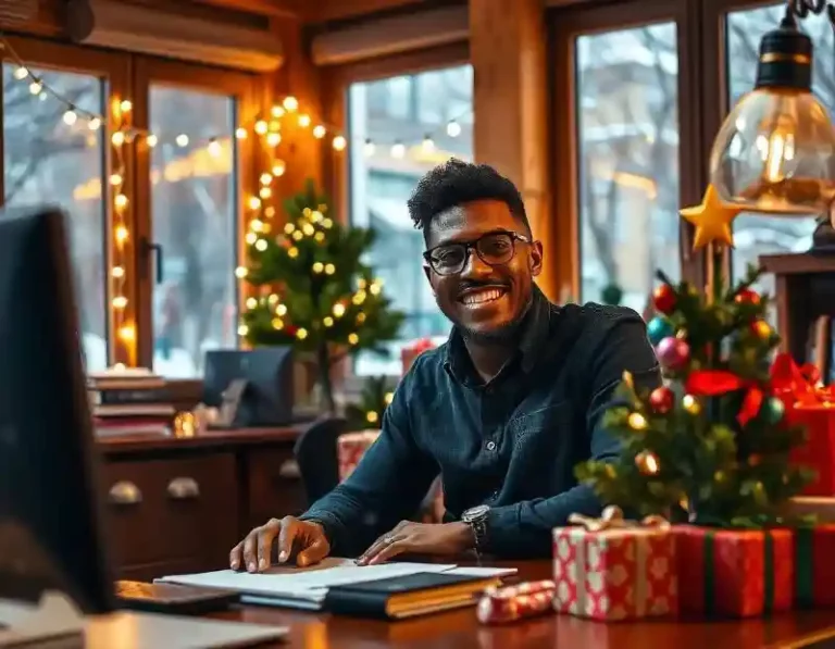 Un travailleur productif durant les fêtes