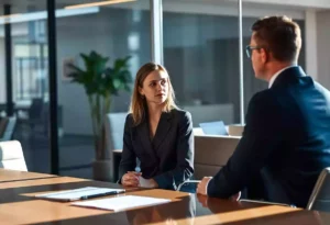 Une séance d'entretien dans un bureau d'entreprise