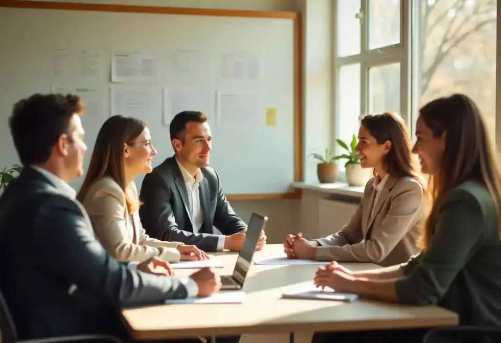 Professionnels choisissant entre délocalisation et externalisation pour une entreprise